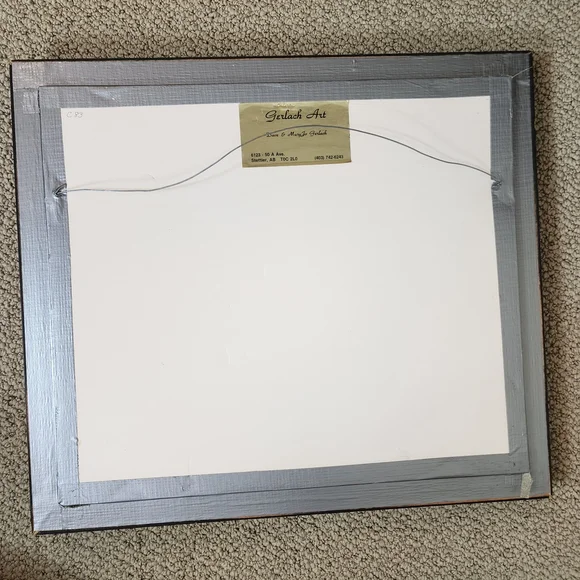 Vintage Gerlach Art Horses 3D Paper Tole in Rustic Wooden Glass Frame - Picture 12 of 14